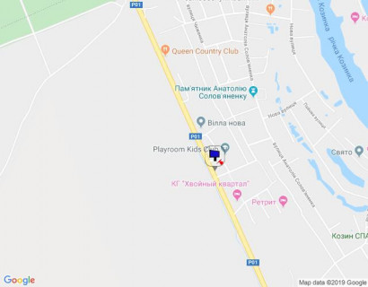 Билборд A в Козине, 6х3  Конча-Заспа, траса Р-01, км 31+100 ліво, котеджне містечко "Олександрівське", за 60м до клініки "VIVA", за 450м до комплексу "QUEEN COUNTRY CLUB", через 200м після котеджного містечка "Хвойний Квартал" схема