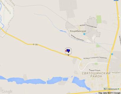 Билборд A в Ирпене Ірпінь-Київ, км 1+150 від вул. Генерала Наумова, напрямок на Київ схема