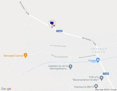 Билборд B в Киеве, 6х3  с. Липовий Скиток, через 475м після автобусної зупинки, через 750м після повороту на вул. Польова схема