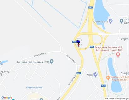 Билборд A в Обухове, 6х3  м. Обухів, вул. Київська, виїзд з м. Обухів в м. Київ, Українка схема