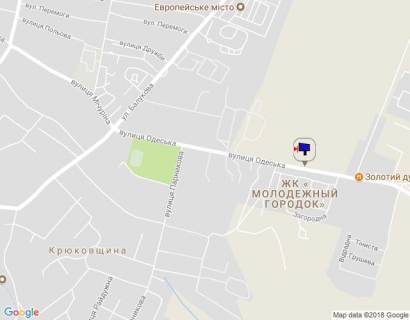 Билборд B в Киеве с. Крюківщина, вул. Одеська, біля автобусної зупинки та ЖК "Благород", навпроти ЖК "Молодіжне Містечко", за 450м до ЖК "Оранж Парк" та розвилки з вул. Прикордонна, напрямок в с. Гатне схема