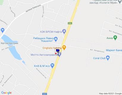 Билборд B в Глевахе, 6х3  смт. Глеваха, траса М-05 Київ-Одеса, км 25+250 право, зупинка "Незалежності", за 190м до повороту на вул. Кооперативна, через 210м після повороту на вул. Шевченко схема