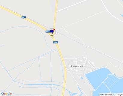 Билборд A в Таценках, 12х3  Дніпровське шосе, траса Н-01 "Київ-Знам'янка", км 39+050 право, на розвилці доріг Н-01 "Київ-Знам'янка" та Р-01 "Київ-Обухів", навпроти АЗС, лівий схема