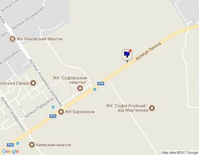 Билборд A в Киеве траса "Київ-Бишів-Звенигородка", км 2+650 право, с. Софіївська Борщагівка, вул. Соборна (Леніна), ЖК "Софіївський Квартал", ЖК Уютний квартал" схема