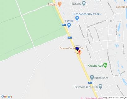 Билборд B в Козине, 6х3  Конча-Заспа, траса Р-01, км 30+400 право, навпроти заміської резиденції "QUEEN", клуб "SPORT LIFE" схема