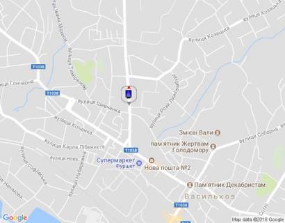 Ситилайт A в Василькове м. Васильків,вул. Декабристів, 7 біля кафе "Ласощі" схема
