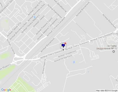 Билборд B в Бровары, 6х3  м. Бровари, Оникієнка Олега вул. (кол. Кутузова), 45, навпроти автобусної зупинки, через 35м після повороту на Гасин Ольги вул. (кол. Щербакова) схема