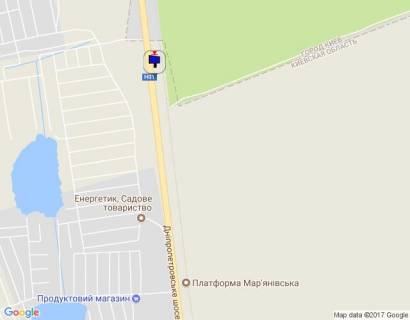 Billboard B in Kiev roads, 6х3  Dniprovs'ke sose, trasa N-01 "Kiiv-Znam'anka", km 31+820 livo, na pisohidnomu perehodi scheme