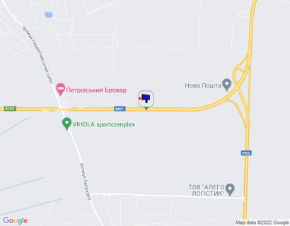 Білборд, Бігборд (Борд)  A у Бровари, 6х3  Траса М-01 "Київ-Чернігів-Нові Яриловичі", км 24+200 право, об'їзд м. Бровари, через 1км після перетину Переяславський шлях (кол. Осипова) та вул. Лагунової, ресторану "Петрівський Бровар" та АЗС ОККО, за 1.3км до повороту на трасу Р-03 (Північно-Східний схема