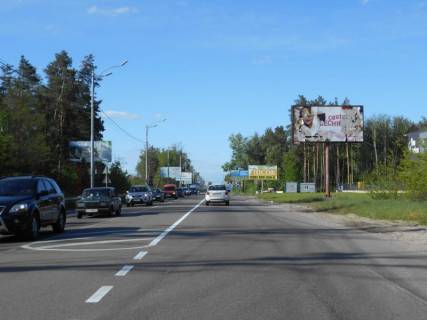 Билборд A в Вышгороде, 6х3  Траса Р-02 "Київ-Іванків-Овруч", км 19+300 право, перед КПП "Нові Петрівці", через 30м після повороту на завод SANDORA та HENKEL-Україна, за 170м до НПЦ "Фільмотехнік" фото 1