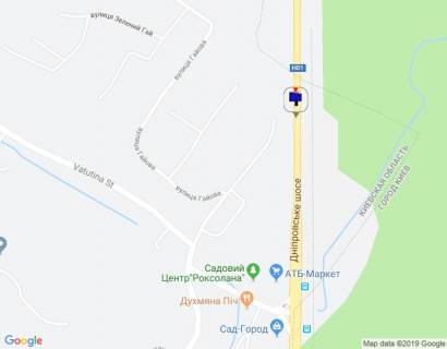 Билборд A в Лесниках (Киевской обл) Дніпровське шосе, траса Н-01 "Київ-Знам'янка", км 20+400 право, за 150м до повороту на с. Лісники, низ схема