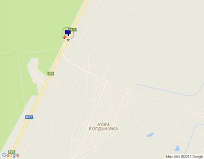 Билборд A на трассах Киевской области, 6х3  с. Нова Богданівка, чернігівська траса, траса М-01 "Київ-Чернігів-Нові Яриловичі", км 48+250 право, через 150м після автобусної зупинки, через 300м після повороту на с. Нова Богданівка схема