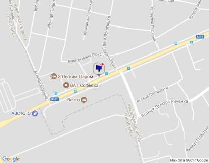 Билборд A в Бровары м. Бровари, вул. Київська, 19, через 75м за перехрестям з Зеленського Євгенія вул. (кол. Чапаєва), через 30м за автобусною зупинкою схема