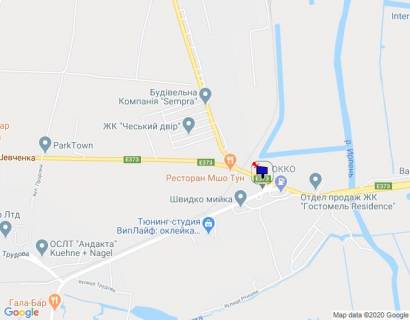 Билборд C в Ирпене, 6х3  м. Ірпінь, вул. Центральна, 1, біля стели "Ірпінь", навпроти АЗК ОККО схема