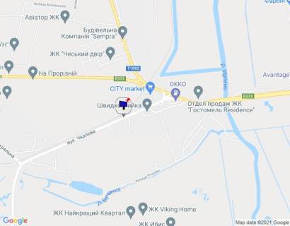 Billboard A in Irpin, 6х3  м. Ірпінь, вул. Чкалова, в'їзд в м. Ірпінь з м. Гостомель, через 400м після повороту на трасу М-07 "Київ-Ковель" та АЗС "ОККО", Сіті Маркет scheme