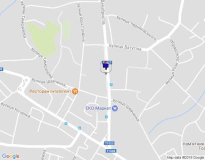 Билборд A в Василькове м. Васильків, вул. Декабристів, 9, 50 м від перехрестя з вул. Шевченко схема