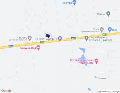 Билборд B в Миле, 6х3  с. Мила, траса М-06 "Київ-Чоп" (Житомир), км 27+050 право, за 300м до ресторану "Два бобра", через 350м після АЗС GLUSCO схема