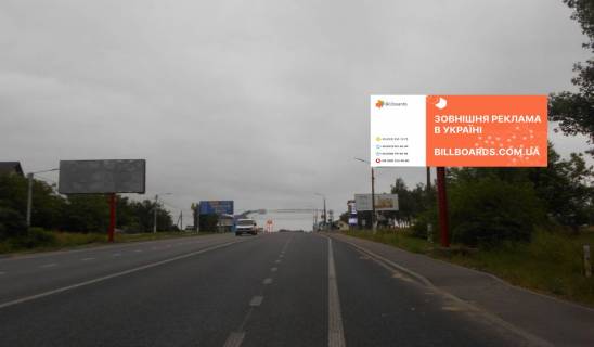 Билборд A в Старых Петровцах, 6х3  с. Старі Петрівці, вул. Князя Святослава, траса Р-02 "Київ-Іванків-Овруч", виїзд із с. Старі Петрівці в бік Києва (Нових Петрівців), за 160м до магазину АТБ та повороту на вул. Петрівська, через 110м після Укрпошти та повороту на вул. Дачна фото 1