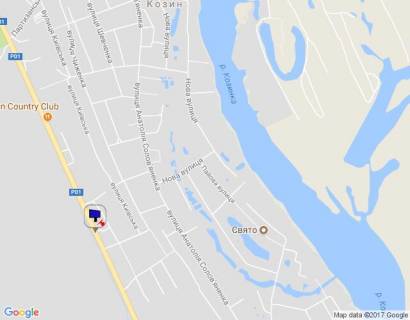Билборд B в Козине, 6х3  Конча-Заспа, траса Р-01, км 31+040 право, котеджне містечко "Олександрівське", навпроти клініки "VIVA", за 390м до комплексу "QUEEN COUNTRY CLUB" схема