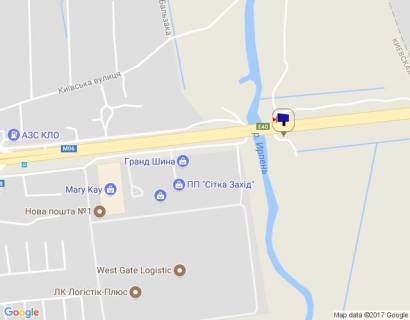 Билборд A в Стоянке с. Стоянка, траса М-06 Київ-Чоп (Житомир), км 21+125 ліво, міст через р. Ірпінка, в'їзд в м. Київ, 375м до АЗС Marshal схема