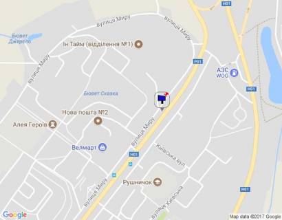 Билборд A в Обухове м. Обухів, вул.. Київська, 121  (в''їзд в Обухів з Києва) схема