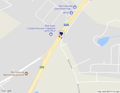 Білборд, Бігборд (Борд)  A у с. Віта Поштова, 6х3  с. Віта-Поштова, траса М-05 Київ-Одеса, км 17+985 ліво, за 150м до АЗС WOG, через 830м після повороту на с. Віта-Поштова (на вул. Садова) схема