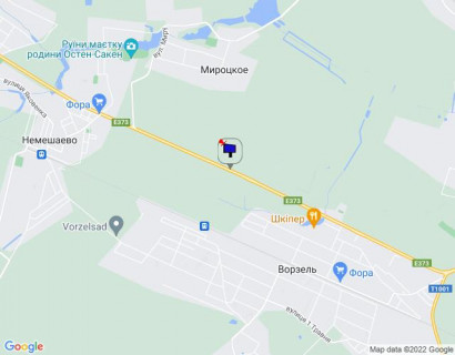 Билборд B в Ворзеле, 6х3  смт. Ворзель, траса М-07 "Київ-Ковель", км 34+950 право, за 500м до повороту на вул. Паркова, за 570м до автобусної зупинки схема