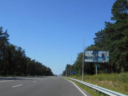 Билборд A на трассах Киевской области, 6х3  с. Нова Богданівка, чернігівська траса, траса М-01 "Київ-Чернігів-Нові Яриловичі", км 46+750 ліво, за 1.1км до повороту на вул. Лісова та с. Богданівка, через 1.3км після повороту на с. Нова Богданівка фото 1