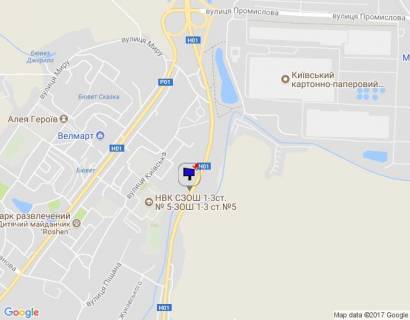 Билборд A в Обухове, 6х3  Дніпровське шосе, траса Н-01 "Київ-Знам'янка", км 44+200 право, за 200м до готелю "Зелена гора", за 400м до АЗС SOCAR, за 500м до повороту на вул. Загребля схема