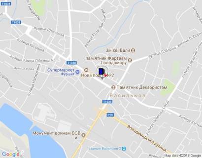 Билборд A в Василькове м. Васильків, вул. Грушевського, 4 зі сторони Кінотеатра схема