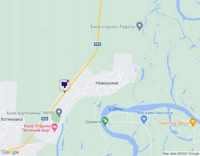 Билборд B в Новосёлках, 6х3  с. Новосілки, траса Р-69 "Київ-Вишгород-Десна", км 35+180 право, за 680м до повороту на базу відпочинку Арсеналець та "МРІЯ" схема