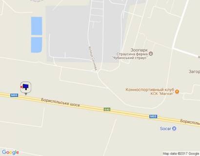 Билборд B в Киеве Бориспільська траса, М 03 км 27+300 ліво схема