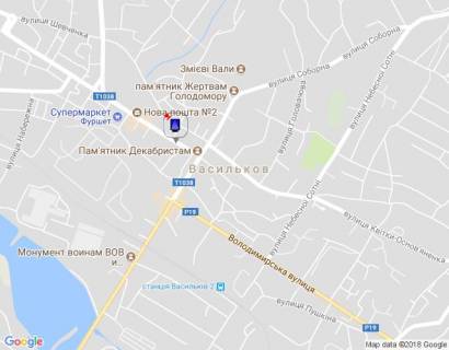 Ситилайт A в Василькове м. Васильків, вул. Грушевського, 7 (вхід в АТБ маркет)  схема