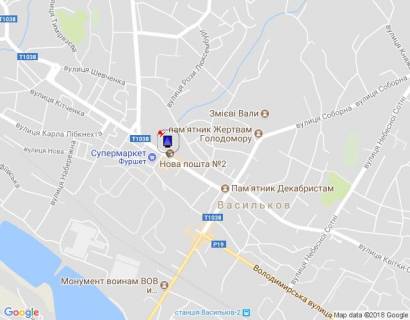 Ситилайт A в Василькове м. Васильків, вул. Грушевського, 17А, центральна площа схема