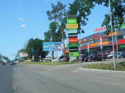 Билборд A в Буче, 6х3  м. Буча, траса М-07 "Київ-Ковель", км 30+120 ліво, вул. Нове Шосе, біля АЗС WOG, навпроти ТЦ Модуль, Фокстрот, Комфі, Адоніс, за 200м до магазину Епіцентр фото 1
