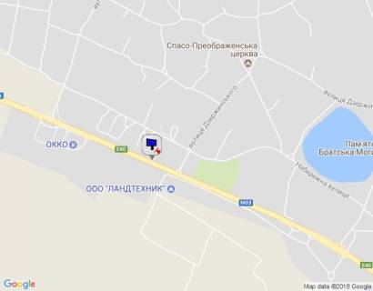 Билборд A в с. Иванков Харківська траса, с. Іванків, км 44+720 ліво, перед КПП ДАЇ м. Бориспіль, за 370м до АЗС ОККО схема