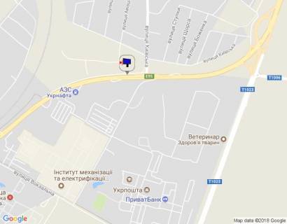 Билборд B в смт. Глеваха смт. Глеваха, траса М-05 Київ-Одеса, км 27+430 право, виїзд з вул. Київська, верх схема