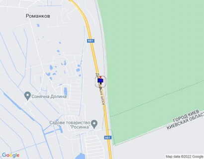 Билборд A на трассах Киевской области, 6х3  Дніпровське шосе, траса Н-01 "Київ-Знам'янка", км 30+800 право, елітна приватна забудова, біля с. Великі Дмитровичі схема