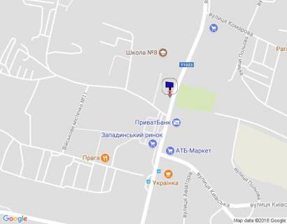 Билборд B в Василькове м. Васильків, вул. Декабристів, навпроти 192 (біля в'їзду в в/м 11)  схема