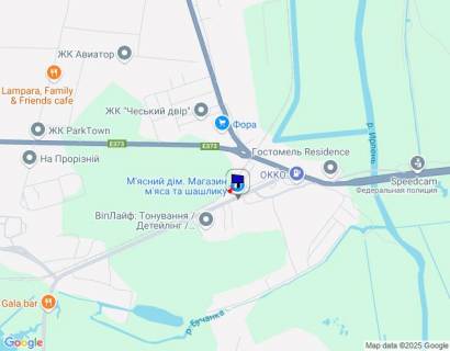Billboard A in Irpin, 6х3  м. Ірпінь, вул. Чкалова, 41, виїзд з м. Ірпінь в м. Гостомель, біля СТО Поінт С, металобаза АВ Метал scheme