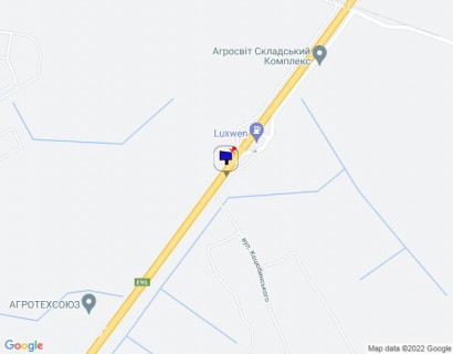 Билборд B в Калиновке, 6х3  смт. Калинівка, траса М-05 Київ-Одеса, км 34+020 ліво, заїзд на АЗС LUXWEN схема