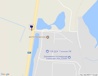 Билборд B в Обухове, 6х3  Дніпровське шосе, траса Н-01 "Київ-Знам'янка", км 42+250 право, поворот до ТОВ Інтерфом схема