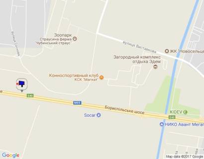 Билборд B в Киеве Бориспільська траса, М 03 км 28+000 ліво схема