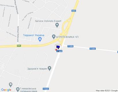 Білборд, Бігборд (Борд)  B у Глевасі, 6х3  м. Васильків, Т-1023, км 2+860 право, виїзд з м. Васильків, зупинка "Польова", перед поворотом на Рославичі, перед виїздом на Одеську трасу схема