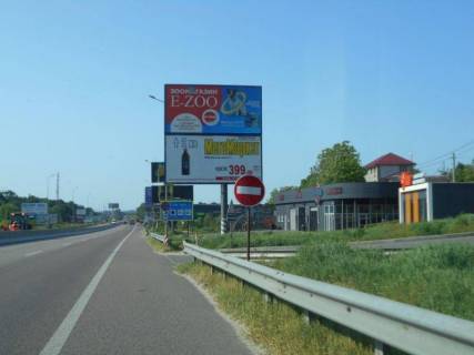 Билборд A в Лесниках (Киевской обл), 6х3  Дніпровське шосе, траса Н-01 "Київ-Знам'янка", км 20+350 право, за 200м до повороту на с. Лісники, низ фото 1