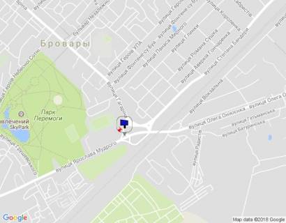 Билборд C в Бровары, 6х3  м. Бровари, Ярослава Мудрого вул. (кол. Кірова), біля мосту, розв'язка з Бандери Степана вул. (кол. Димитрова), Героїв України вул. (кол. Гагаріна), Оникієнка Олега вул. (кол. Кутузова), через 60м після автобусної зупинки, через 140м після АЗС КЛО схема