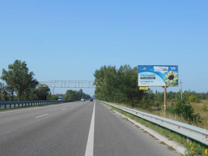 Билборд A на трассах Киевской области, 6х3  с. Здоровка, траса М-05 Київ-Одеса, км 37+280 право, біля поворту на с. Здоровка та с. Діброва, через 1.3км після АЗС WOG фото 1