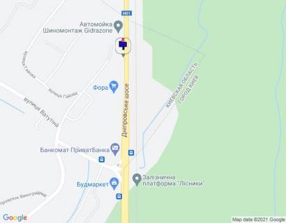 Білборд, Бігборд (Борд)  A у Лісникі, 6х3  Дніпровське шосе, траса Н-01 "Київ-Знам'янка", км 20+450 право, за 350м до повороту на с. Лісники, верх схема