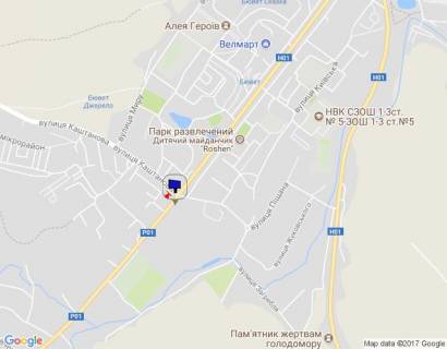 Билборд A в Обухове м. Обухів, вул..Київська, 154 навпроти супермаркета "Фуршет") схема