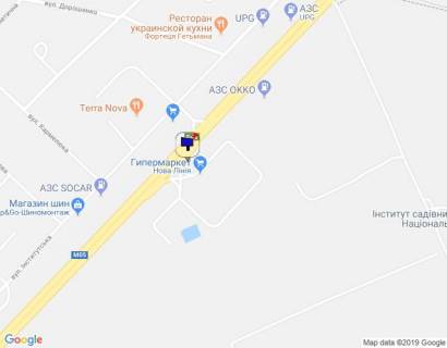 Білборд, Бігборд (Борд)  B у Києві м. Київ, проспект Академіка Глушкова, траса М-05 Київ-Одеса, км 13+930 ліво, навпроти магазину АТБ, виїзд з Нової Лінії, через 130м після АЗС ОККО, низ схема